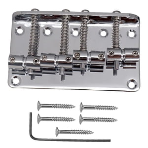 Magideal - Puentes De Puente De Bajos Ajustables, Reemplazo De Cola, Pieza Trasera De Puente De Bajos De De Metal De 80Mm, Para Piezas De Herramientas , Argén