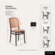 thumbnail image 4 of Pack 4 Sillas de Terraza y Exterior Modernas Lombardia Negra, 4 of 8