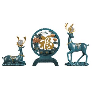 Magideal - Estatuas De Ciervos, Figuritas De Renos, Mesa, Sala De Estar Nórdica, Escultura De Alce, Figura De Animal Para Decoración Del Día De San Valentín, Bod Azul
