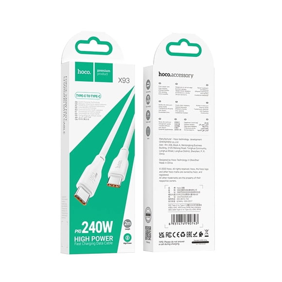 Cable Carga Turbo Para Xiaomi Usb 5a Tipo C 240w