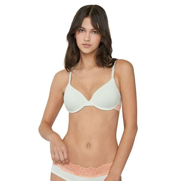 Sostén Mujer Cotton Copa C Menta Corona
