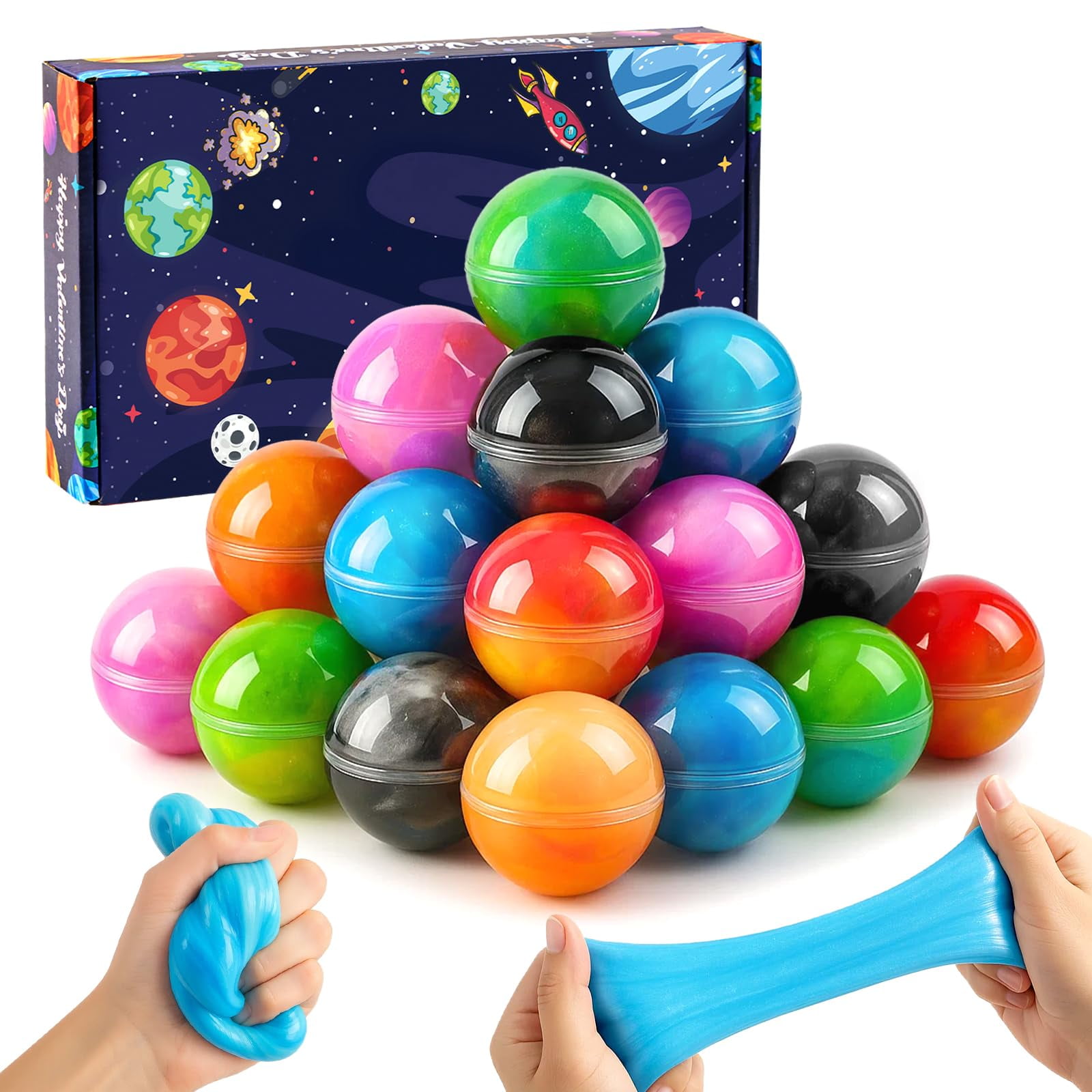 Paquete De 28 Slime Party Favors Funewest Con Galaxy Slime Ball