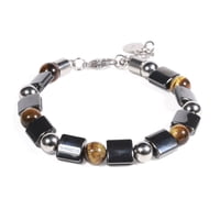 Brazalete Unisex Gino Rodinis B530 | Ámbar/Plateado