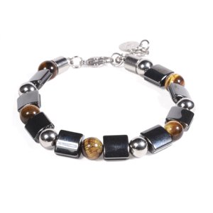 Brazalete Unisex Gino Rodinis B530 | Ámbar/Plateado