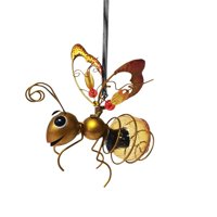 Xusx111 - 2Pcs Luz De Abeja Colgante Alimentada Por Energía Solar - Insectos De Metal Led Exterior Con Resortes Rebotantes - Luces De Hadas Solares Para La Decoración Exterior Del Jardín Patio Trasero