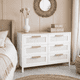 thumbnail image 2 of Cómoda "Patagua" 6 Cajones Mueble de Madera con Frentes de Lino - Blanco - 120x40x90 cm, 2 of 3