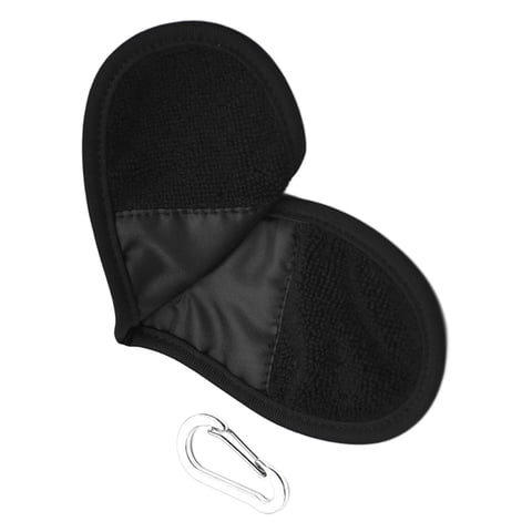 Magideal - Toalla Para Bolsa De Golf, Toalla Para Pelotas De Golf, Paño De Limpieza Con Mosquetón, Cómoda, Suave, Para Entrenamiento, Absorbente De Agua, Limpiad