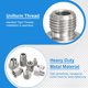 thumbnail image 4 of Uxcell 2Pcs 304 Acero Inoxidable Forjado Accesorio de Tubería, Adaptador de Rosca Hembra 1/4" NPT a M10x1, Adaptador de Tubería Hexagonal para Conexión de Línea de Manguera, Plata (1.06x0.75"), 4 of 6