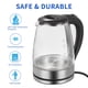 thumbnail image 4 of Hervidor de agua de cristal de 1,8 l, hervidor de agua de cristal LED de acero inoxidable de 1500 W, tetera sin BPA, 4 of 5