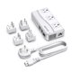 thumbnail image 1 of Adaptador de viaje BESTEK Universal 100-220 V a 110 V 250 W con USB, 1 of 8