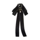 thumbnail image 5 of Cinta Pajarita Broche Corbata Cócteles Fiesta Graduación Bowknot Broche Pin Negro, 5 of 5