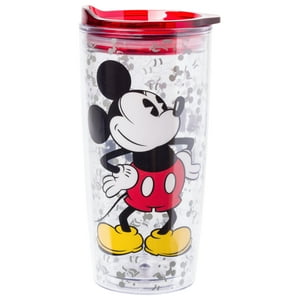 Silver Buffalo - Vaso De Viaje Plateado Con Diseño De Mickey Mouse Buffalo Disney, 600 Ml