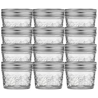 Jelly Jarrs Ball Mason Acolchados De 120 Ml Con Tapas Y Correas, 12 Unidades