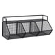 thumbnail image 2 of Organizador de almacenamiento colgante, cesta de metal pequeña con adhesivos, cesta de alambre colgante para garaje, cocina, frutas, verduras, , 3 cuadrícula, 2 of 5