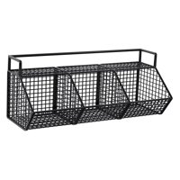 Bothyi - Cesta De Alambre Colgante Para Almacenamiento De Alimentos De Granja, Contenedor De Malla Para Garaje, Hogar Y Baño