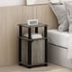 thumbnail image 3 of Mesa Auxiliar Furinno Brahms de 3 Niveles con Puerta, Roble Francés/Negro, 3 of 9