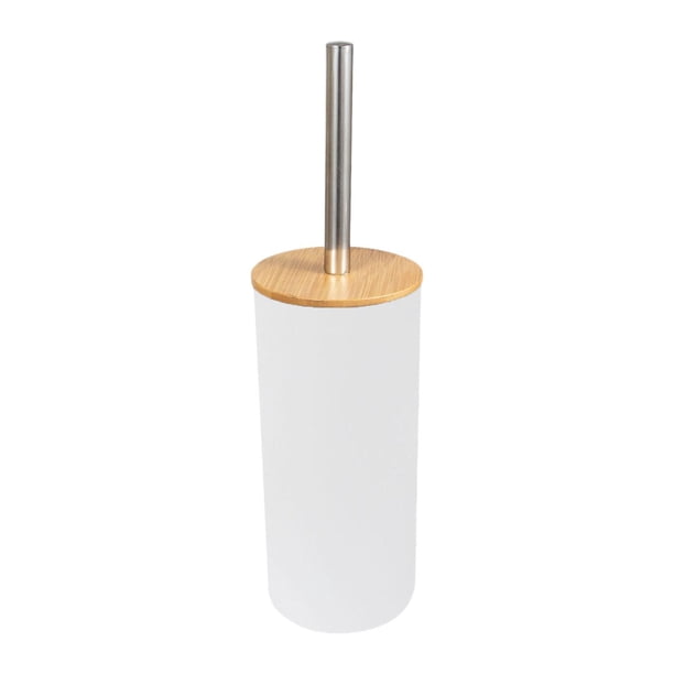 Accesorio de baño Cepillo limpiador de inodoros, Tamaño pequeño, Limpiadores de inodoros duraderos, Antigoteo Suministros de baño resistentes Juego de Blanco