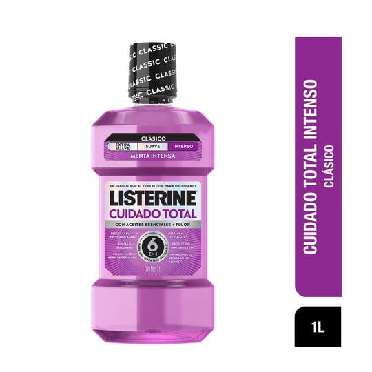 Enjuague Bucal Cuidado Total Frescura Intensa 1 L Listerine