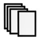 thumbnail image 1 of Uxcell 6 x 8 pulgadas Marco de fotos magnético, paquete de 4 marcos magnéticos A5 Marco de fotos magnético autoadhesivo para refrigerador, negro, 1 of 7