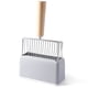 thumbnail image 1 of Pala de metal para arena de gatos con soporte, recogedor de excrementos de gatito de tamizado rápido, soporte para caja de arena de gatos, 1 of 5
