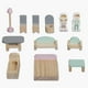 thumbnail image 5 of Casita de Muñecas Infantil de Madera Dana Multicolor, 5 of 9