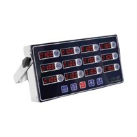 Magideal - Temporizador Digital De Cocina Temporizador De Restaurante Pantalla Led Con Alarma Fuerte Recordatorio De Freidora Comercial Acero Inoxidable Para Uso 12 Canales