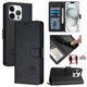 thumbnail image 5 of Funda tipo cartera FOXDOCK para iPhone 12 Pro con soporte, ranuras, RFID, diseño de gato, 5 of 5