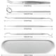 thumbnail image 2 of Herramientas dentales, 5 púas profesionales para limpieza dental, kit de limpieza dental de acero inoxidable, raspador dental, kit de higiene bucal, raspador dental, 2 of 5