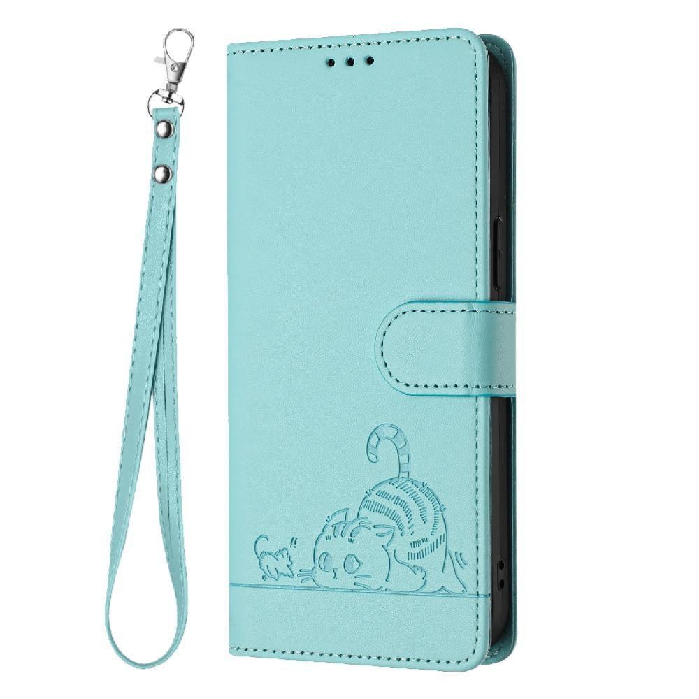 Funda Tipo Cartera Foxdock Para Samsung Galaxy A10 Con Soporte, Ranuras, Rfid, Diseño De Gato