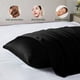 thumbnail image 2 of Funda De Almohada De Seda Seda De Morera Suave Y Transpirable Negra, 2 of 7
