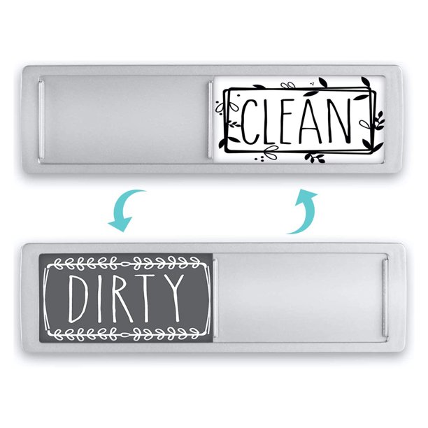Never Guess Again with Our 1pc Universal Clean Dirty Sign for Dishwasher or Refrigerator - Magnetic Stainless Steel with Strong Magnet, Standard Size, and Washable Design - Perfect for Keeping Your Di