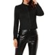 thumbnail image 5 of INSPIRE CHIC Chaqueta de Mujer de Imitación de Ante con Cremallera, Corta, Estilo Biker Moto para Looks Casuales y Elegantes XL Negro, 5 of 7