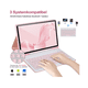 thumbnail image 4 of Funda Con Teclado Español Para Samsung Tab S9 Fe 10.9 Rosado, 4 of 5
