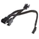 thumbnail image 1 of Divisor De 4 Pines Cable De Alimentación Del Ventilador De La PC De La Computadora 1 A 3 Con Funda Negra, 1 of 3