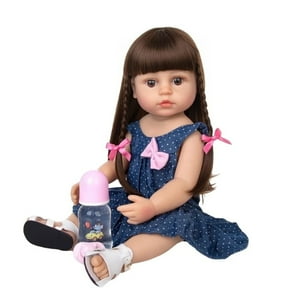 Genérico - Muñeca Realista Pelo Negro 55Cm