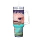 thumbnail image 2 of Ajolote Vaso aislado de acero inoxidable con asa, diseño temático, regalo para familia, amigos y fans; incluye pajita y encaja en el portavasos estándar, 40 oz, 2 of 6