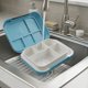 thumbnail image 4 of Caja Bento REGALWOVEN, Lonchera para Adultos, Contenedor de Preparación de Comidas a Prueba de Fugas de 3 Compartimentos para Viajes de Trabajo Azul, 4 of 5