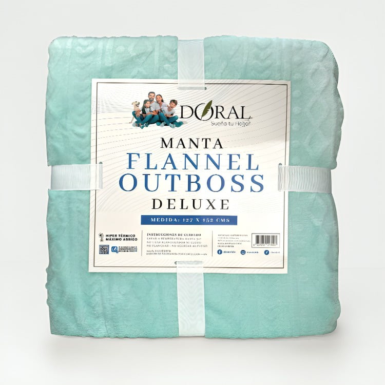 Manta Flannel Outboss Deluxe Turquesa – Doral 127×152 Cm.