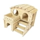 thumbnail image 4 of Cabaña escondite de Animal PEQUEÑO de madera, juguetes para jugar, castillo para mascotas pequeñas, decoración de hábitat de Animal PEQUEÑO, casa para Estilo A, 4 of 5