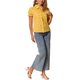 thumbnail image 2 of INSPIRE CHIC Camisa de Mujer con Cuello Peter Pan, Botones, Mangas Abullonadas, Estampada, Amarillo Púrpura Talla L, 2 of 6