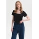thumbnail image 1 of Polera Mujer Recogido Costado Negro, 1 of 4