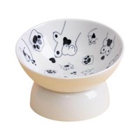 Ioensy - Comedero Elevado Para Mascotas, Cuenco Para Beber Agua, Cuenco Para Perros, Cuenco Elevado Estable Para Gatos, Negro