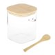 thumbnail image 3 of Tarro De Cristal Para Azúcar Con Tapa De Bambú Y Cuchara, Tarro Hermético Para Especias, 800 Ml, 3 of 5