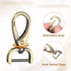 thumbnail image 4 of Uxcell 2 piezas gancho desmontable con broche giratorio 3/4" D anillo con ganchos de garra de langosta giratorios para bolso latón, 4 of 7