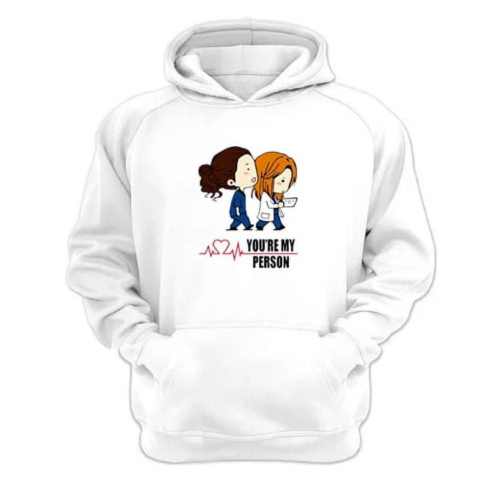 Genérico - Polerón Canguro Grey´s Anatomy Blanco Talla S Unisex