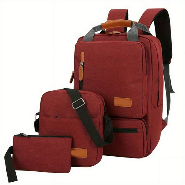 New Three-piece Backpack USB Large-capacity Compact Business Computer Bag Travel Bag Backpack