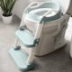 thumbnail image 1 of Asiento de entrenamiento para ir al baño Jool Baby con escalera ajustable color aqua, 1 of 8