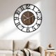 thumbnail image 3 of Reloj de pared Tixmtry 51 cm Retro decorativo silencioso de madera, 3 of 7