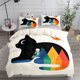 thumbnail image 1 of x1601 Bed SheetsEllen Poe Black Cat Starry Night Duvet Cover Set Full Twin Size Bed Linen Set 3-Piece Bedding Set (1 Duvet Cover + 2 Pillow Shams) nj1601, 1 of 5
