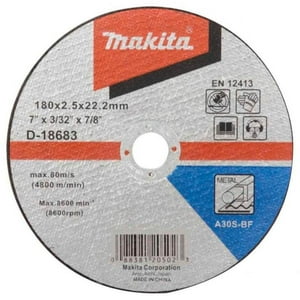 Disco De Corte Metal 7"" Makita D-18683 Gris